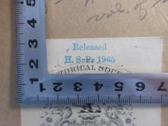 - (Historical Society of Pennsylvania ), Stempel: Notiz; 'Released
H.S.P. 1965'.  (Prototyp)