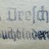 J / 160 (Buchbinderei H. Drescher), Stempel: Buchbinder, Berufsangabe/Titel/Branche, Name; 'H. Drescher
Buchbinderei'.  (Prototyp)
