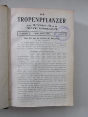 762 : Tropenpflanzer Zeitschrift für Tropische Landwirtschaft (Februar - Dezember 1907)