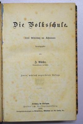 Pd 334<2> : Die Volksschule (1876)
