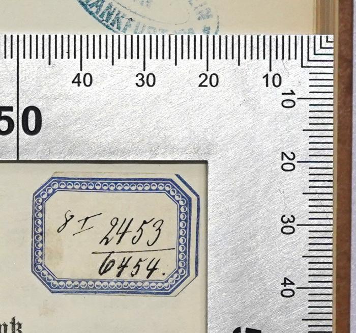 Pa 332 : Die Religion des Nationalliberalismus (1872);-, Etikett: ; '8 I 2453/6454.'