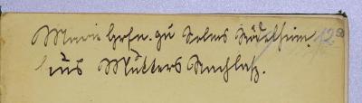 P 11 : Stadien auf dem Lebenswege (1886);- (Gräfin zu Solms, Marie), Von Hand: Widmung, Name; 'Marie Gräfin zu Solms[ …] zu Mutters [ …]'. 