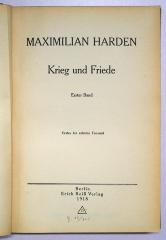 G 241 : Krieg und Friede (1918)