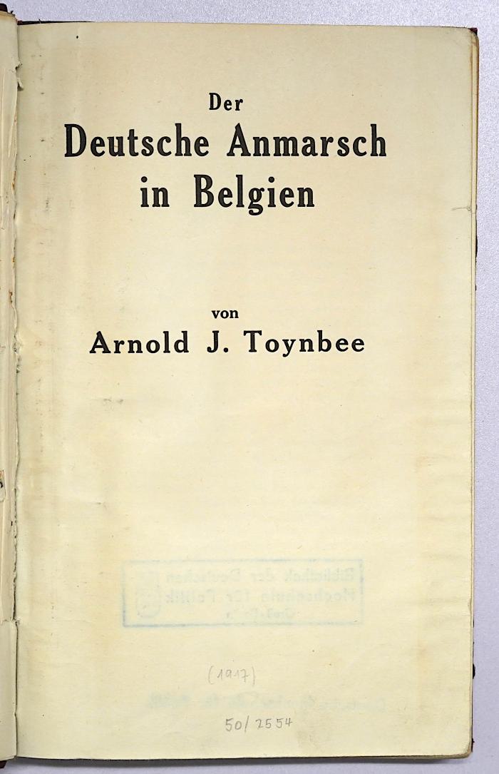 G 288 : Der Deutsche Anmarsch in Belgien (1917)