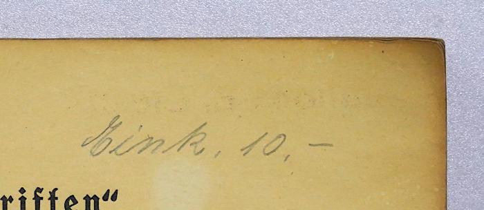 G 375 : Ostpreußen im polnischen Schrifttum (1931);-, Von Hand: Name, Preis; 'Zink, 10,-'