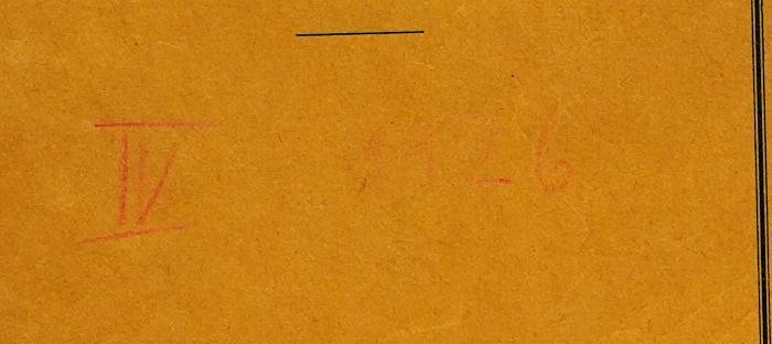 D 904 : Rekonvaleszenz. Rückblick auf d. Wirtschaftsjahr 1926;-, Von Hand: Nummer, Signatur, Datum; 'IV 1926'