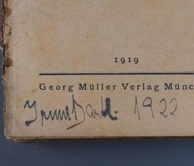 - (Bartl, Irma), Von Hand: Exlibris, Name, ; 'Irma Bartl. 1922'. 