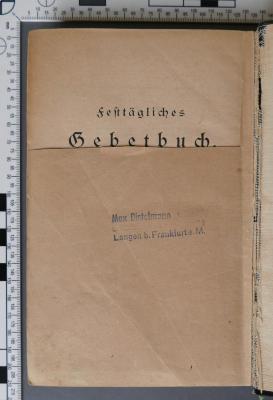 - (Distelmann, Max), Stempel: Exlibris, Name; 'Max Distelmann [...]
Langen b. Frankfurt a. M.'.  (Prototyp)