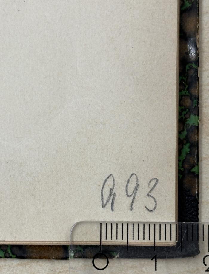 -, Von Hand: Signatur; 'A 93'