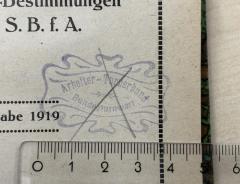 - (Arbeiter-Turn- und Sportbund), Stempel: Berufsangabe/Titel/Branche; 'Arbeiter-Turnerbund
Bundesturnwart'. 