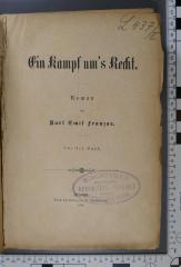  Ein Kampf um's Recht (1882)