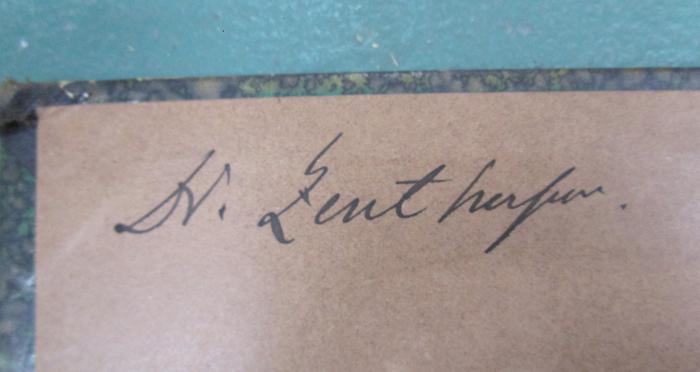 - (Zenthoefer[?], Dr. [...]), Von Hand: Name, Berufsangabe/Titel/Branche; 'Dr. Zenthoefer[?]'. 