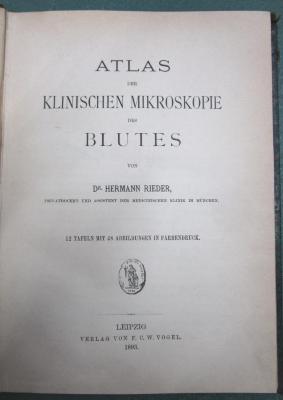 Kk  765: Atlas der klinischen Mikroskopie des Blutes (1893)