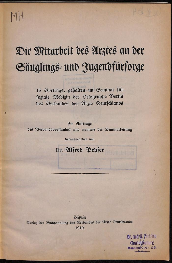 medb820.p517 : Die Mitarbeit des Arztes an der Säuglings- und Jugendfürsorge (1910)