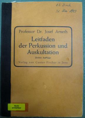 Kk 740 c: Leitfaden der Perkussion und Auskultation (1933)
