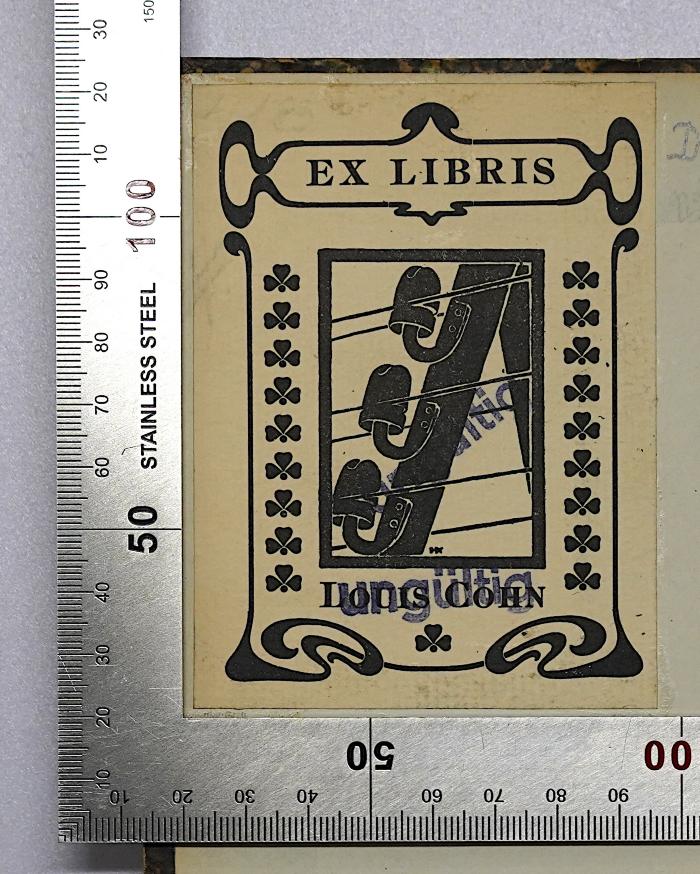 Da 151 : National-ökonomische Raketen (1871);-, Etikett: Exlibris; 'Ex Libris Louis Cohn'