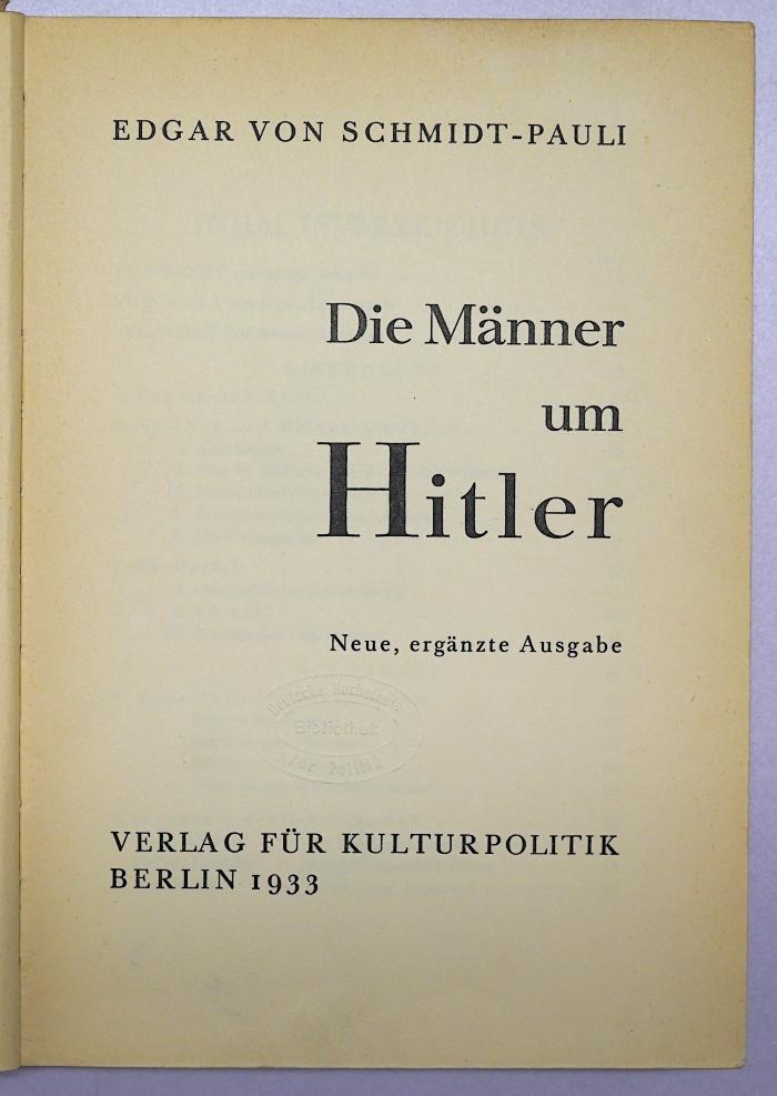 G 481 : Die Männer um Hitler (1933)