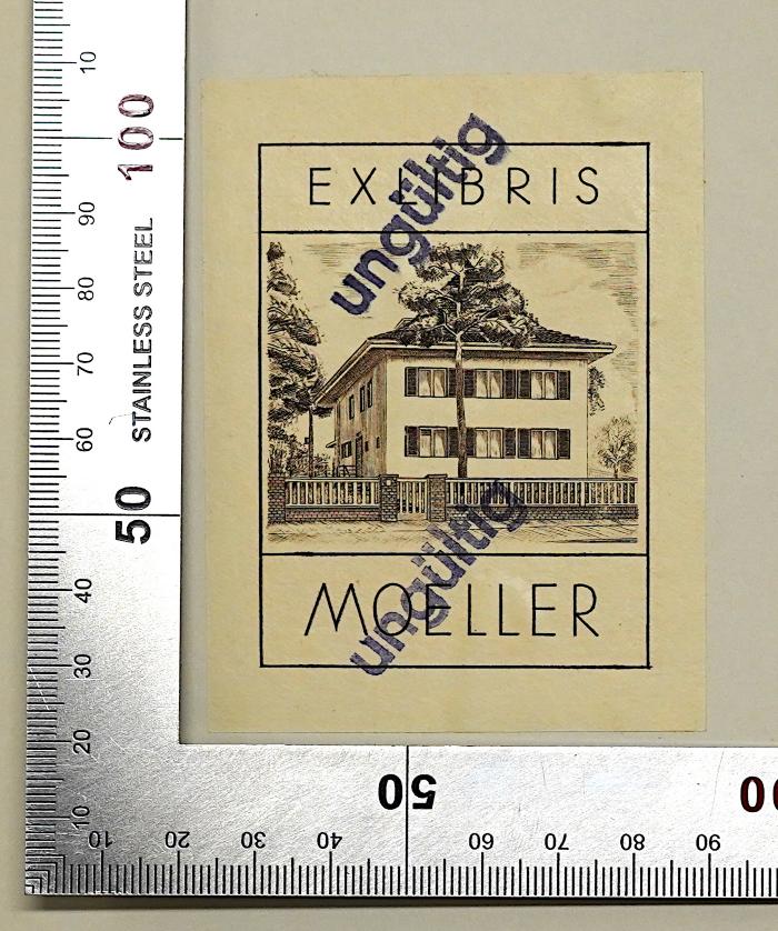 G 496 : Bismarck und Katharina Orloff (1936);-, Etikett: Exlibris, Name; 'Exlibris Moeller'