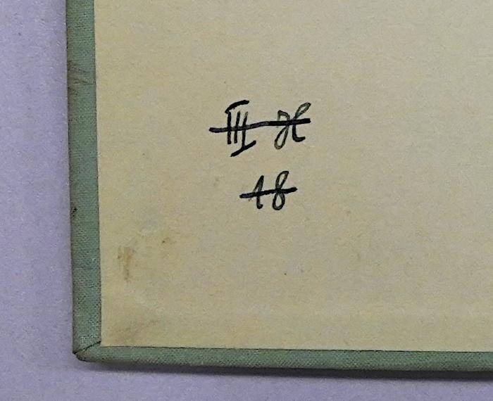 G 444 : Finnland (1929);- (Institut für Allgemeine Wehrlehre der Universität Berlin ), Von Hand: Signatur; 'III H 18'. 