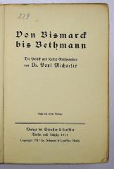 G 479a : Von Bismarck bis Bethmann (1911)