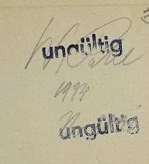-, Von Hand: Autogramm, Name; 'W. Pahl 1934 [...]'