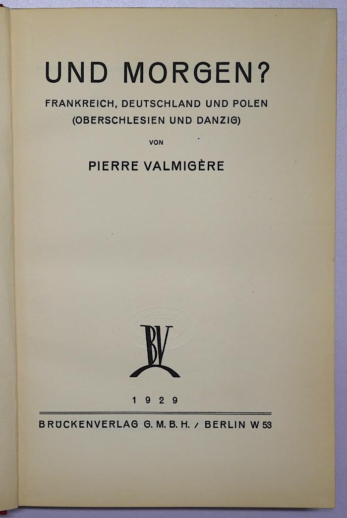 G 878 : Und morgen? (1929)