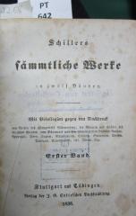  Schillers sämmtliche Werke in zwölf Bänden. Erster Band. (1838)