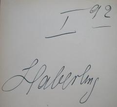 - (Haberling, [?]), Von Hand: Nummer, Name; 'I 92
Haberling'. 