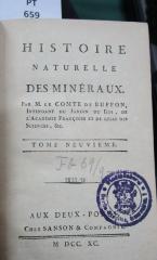  Histoire naturelle des minéraux. Tome neuvieme. (1740)