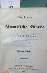  Schillers sämmtliche Werke in zwölf Bänden. Zehnter Band. (1838)