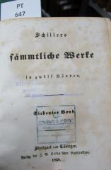 Schillers sämmtliche Werke in zwölf Bänden. Siebenter Band. (1838)