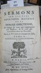  Sermons sur les plus importantes matieres de la morale chrétienne. Tome V. (1696)