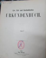  Liv-, Est- und Curländisches Urkundenbuch. Band 7. (1881)