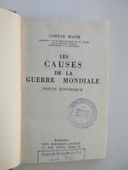 Pa 6810 (ausgesondert) : Les causes de la guerre mondiale : précis historique (1933)