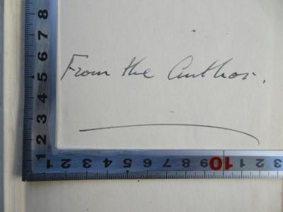 - (Gooch, George Peabody), Von Hand: Widmung; 'From the Author.'. 