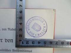 - (Der Bürgermeister Malsch), Stempel: Berufsangabe/Titel/Branche, Ortsangabe; 'Der Bürgermeister Malsch'.  (Prototyp)