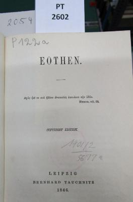  Eothen (1846)