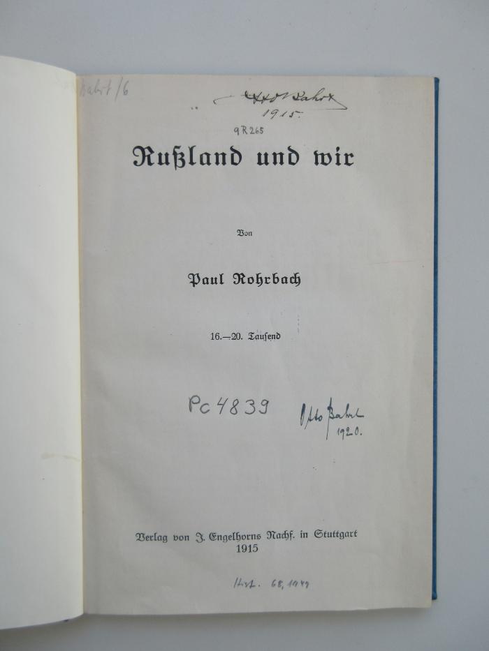 Pc 4839 : Rußland und wir (1915)