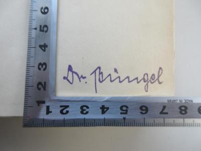- (Büngel, (?) Dr.), Von Hand: Name; 'Dr. Büngel'. 