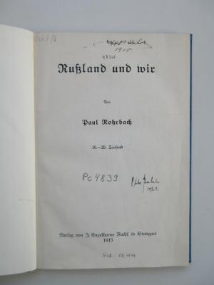 Pc 4839 : Rußland und wir (1915)