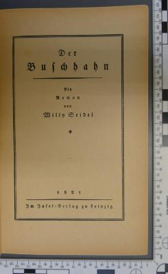  Der Buschhahn (1921)