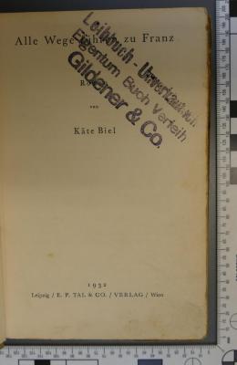  Alle Wege führen zu Franz (1932)