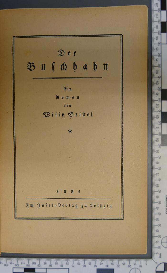  Der Buschhahn (1921)