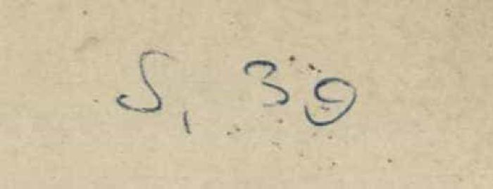 -, Von Hand: Annotation; 'S. 39'