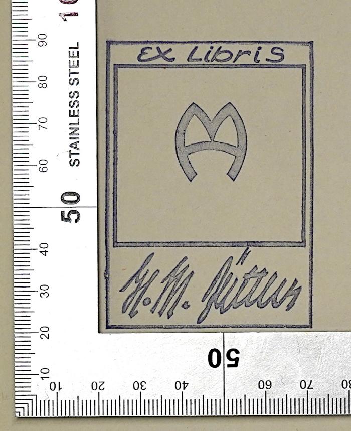 Ga 181 : Die Diplomatie des Vatikans zur Zeit des Imperialismus (1932);-, Stempel: Exlibris, Name, ; 'Ex Libris [H / G]. M. Güttler'