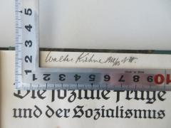 - (Kühne, Walter), Von Hand: Name, Datum; 'Walter Kühne 1912/13 N (W.)'. 