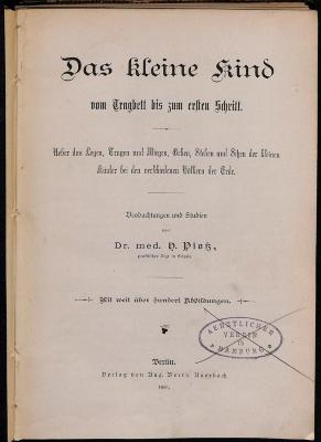 medb820.p729 : Das kleine Kind vom Tragbett bis zum ersten Schritt. Ueber das Legen, Tragen und Wiegen, Gehen, Stehen und Sitzen der kleinen Kinder bei den verschieden Völkern der Erde. (1881)