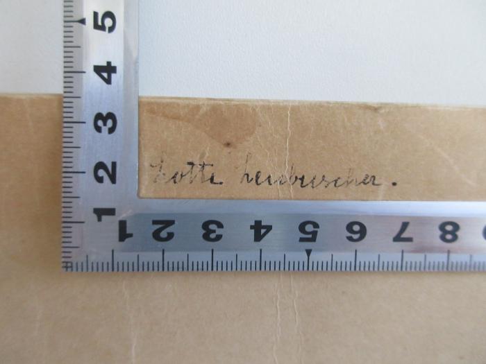 - (Leubuscher, Charlotte), Von Hand: Name; 'Lotte Leubuscher'. 
