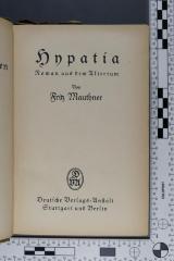  Hypatia. Ein Roman aus dem Altertum (1919)