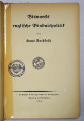 G 997 : Bismarcks englische Bündnispolitik (1924)